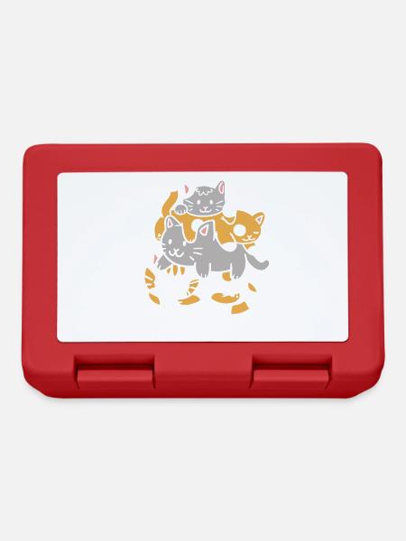 Cats Kitten - Lunchbox - red