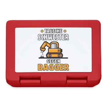 Trade sister for excavator - Lunchbox - red - Front