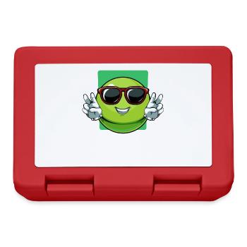 Limette Peace Out Cartoon - Brotdose - Rot - Vorne
