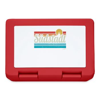 Köln Südstadt Veedel Viertel Retro Vintage Surfer - Brotdose - Rot - Vorne