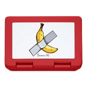 Banana with bandage cross - Lunchbox - red - Front