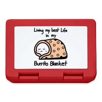 Mein bestes Leben in einer Burrito-Decke - Burrito - Brotdose - Rot - Vorne