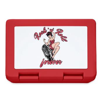 Rock n Roll forever Vintage Girl Rocknroll - Brotdose - Rot - Vorne