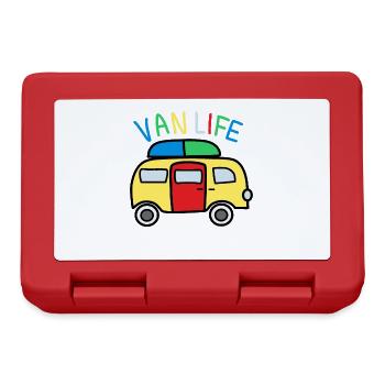 Liberté et aventure : la vie en camping - Boîte à goûter - rouge - Devant