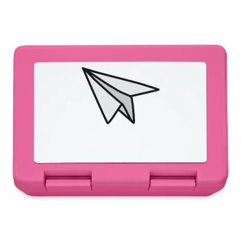 Légèreté et liberté avion en papier - Boîte à goûter - rose - Devant