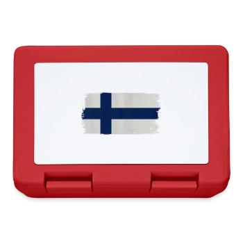 Drapeau finlandais aspect acrylique - Boîte à goûter - rouge - Devant