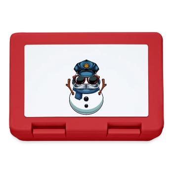 Capitaine Frost Snowman Police Noël - Boîte à goûter - rouge - Devant