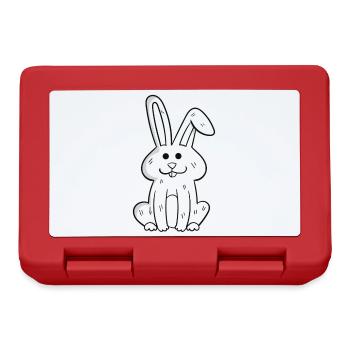 Hasen Lustiges Design Hase Häschen Fun Geschenk - Brotdose - Rot - Vorne