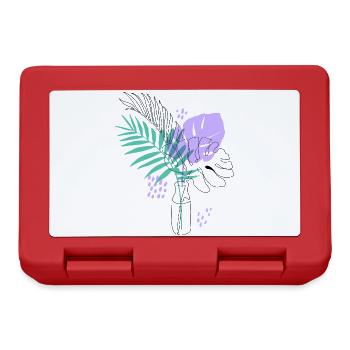 Illustration artistique de plantes - Boîte à goûter - rouge - Devant