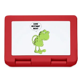 Ganz bestimmt nicht Lustiger Spruch Frosch Kröte - Brotdose - Rot - Vorne