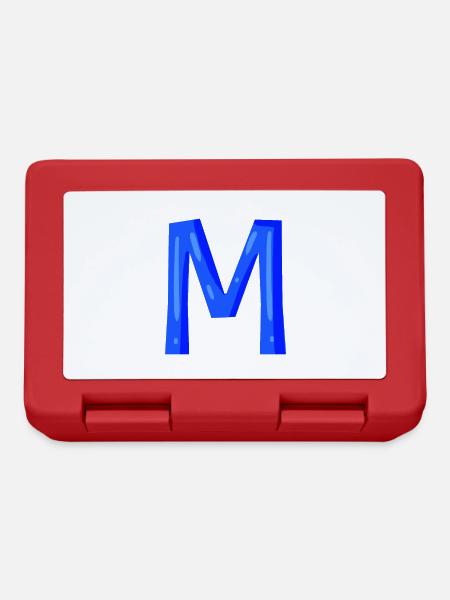 Anfangsbuchstabe M - Brotdose - Rot
