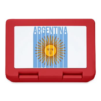 flag of Argentina t-shirt design sol de mayo - Lunchbox - red - Front