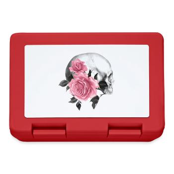 Rose Skull Gothic Design - Lunchbox - red - Front