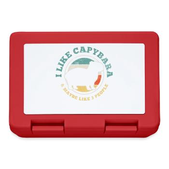 Capybara Introverti Rétro Vintage - Boîte à goûter - rouge - Devant