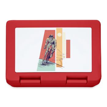 Rennrad Fahrer - Brotdose - Rot - Vorne