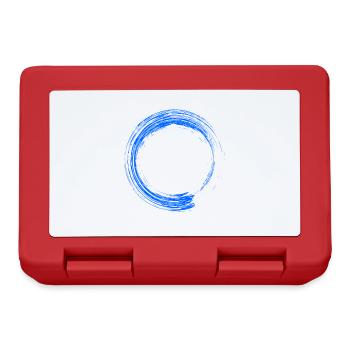 Rond design brosse bleu - Boîte à goûter - rouge - Devant