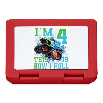 4 Years Monster Truck - Lunchbox - red - Front
