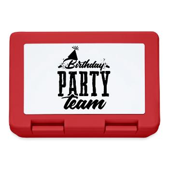 Birthday Party Team - Lunchbox - red - Front