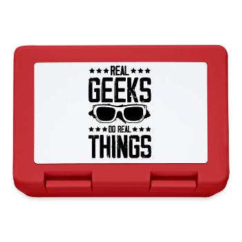 Geek Brille streber spaß - Brotdose - Rot - Vorne