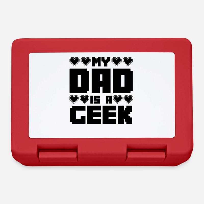 Geek Dad Papa spruch - Brotdose - Rot