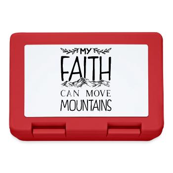 Bible Verse Believe Mountains - Lunchbox - red - Front