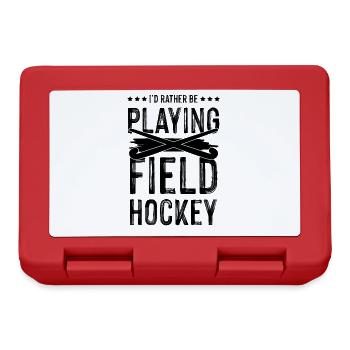 Jouer au hockey de terrain - Boîte à goûter - rouge - Devant
