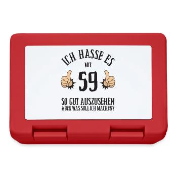 Ich hasse es mit 59 so gut auszusehen Geburtstag - Brotdose - Rot - Vorne