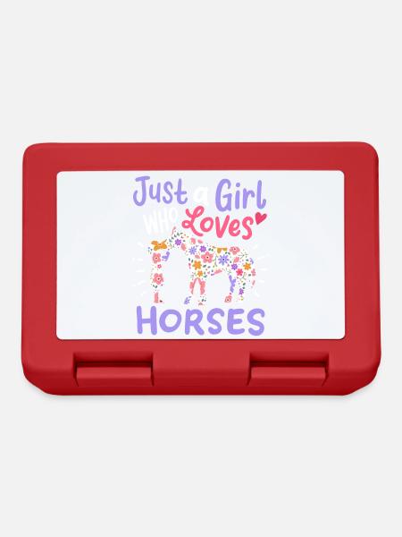 Chevaux Amateurs de chevaux - Boîte à goûter - rouge