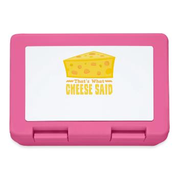 That's What Cheese Said Funny Cheese Pun graphic - Lunchbox - pink - Front