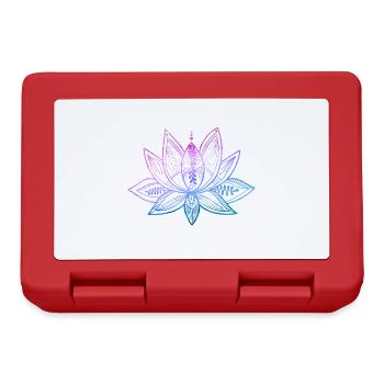 Lotusblume Meditation Yoga Gradient pink blau - Brotdose - Rot - Vorne