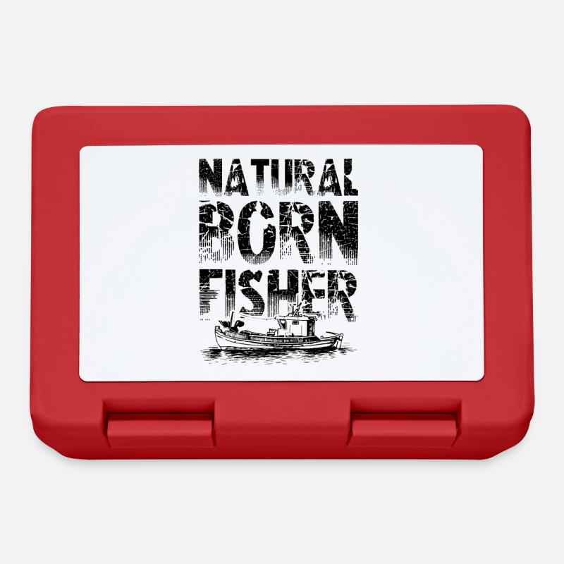 Fischen born fischer - Brotdose - Rot
