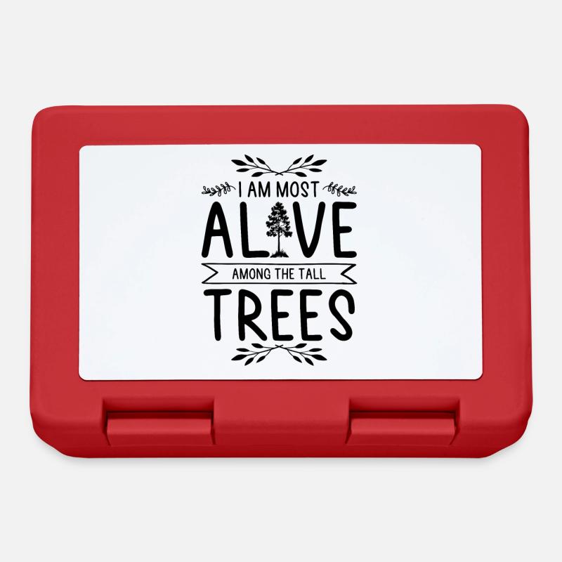 Nature arbre arbres - Boîte à goûter - rouge