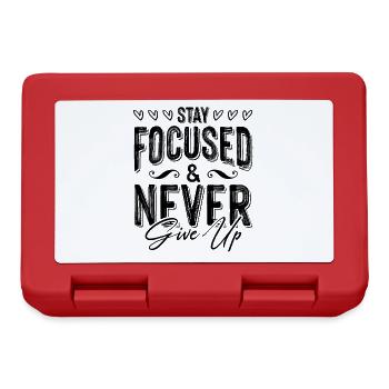 focused never give up - Brotdose - Rot - Vorne