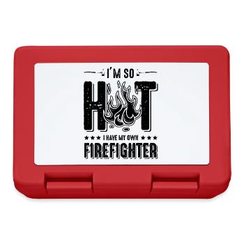 firefighter feuerwehr hot - Brotdose - Rot - Vorne