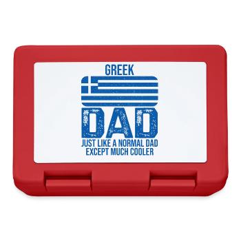 Greek Dad drapeau grec pour la fête des pères - Boîte à goûter - rouge - Devant