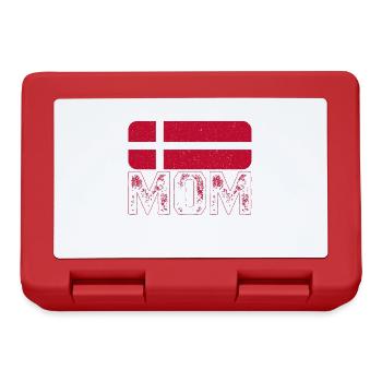Danish Mom Denmark Flag For Mother's Day - Brotdose - Rot - Vorne