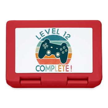 Level 12 Geschenk Geek Geburtstag 12 Jahre gamer - Brotdose - Rot - Vorne