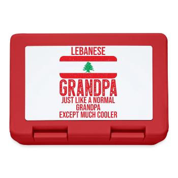 Lebanese Grandpa Lebanon flag for Father's Day - Lunchbox - red - Front