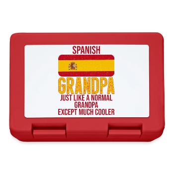 Spanish Grandpa Spanien-Flagge zum Vatertag - Brotdose - Rot - Vorne