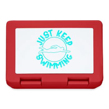 Schwimmen Schwimmer - Brotdose - Rot - Vorne
