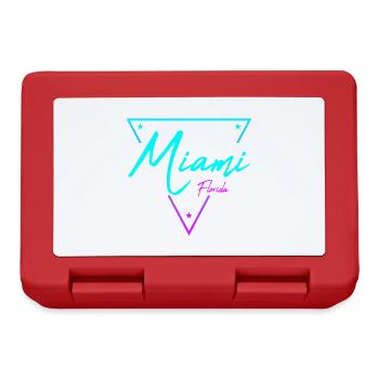 Miami Neon Schrift Verlauf - Brotdose - Rot - Vorne
