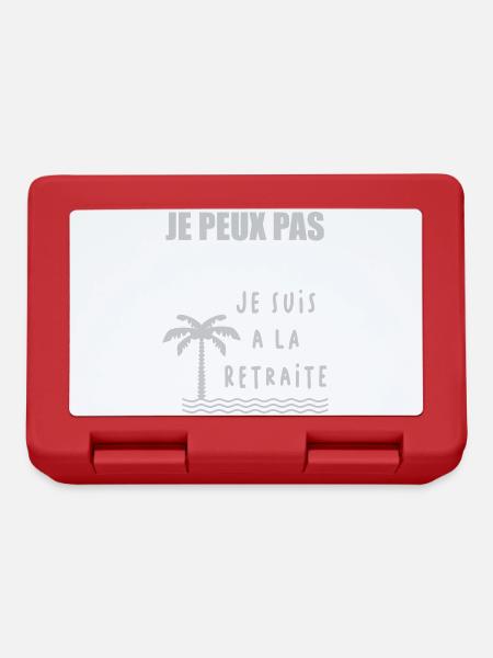 JE PEUX PAS. RETRAITE. RETRAITE. BONNE RETRAITE - Boîte à goûter - rouge