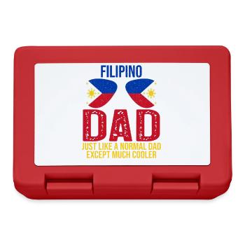 Filipino Dad Philippines Flag Sunglasses Father’s - Boîte à goûter - rouge - Devant