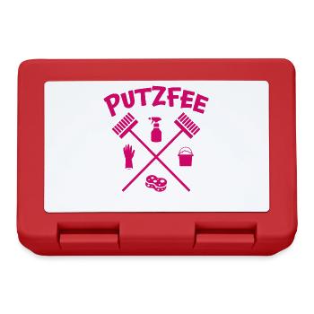 Putzfee Lustiger Spruch Putzfrau Haushalt Geschenk - Brotdose - Rot - Vorne