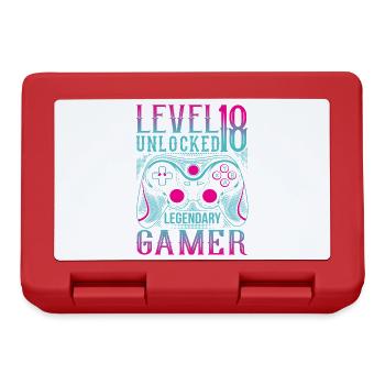 18th Birthday Level 18 Gamer Gaming Gaming - Lunchbox - red - Front