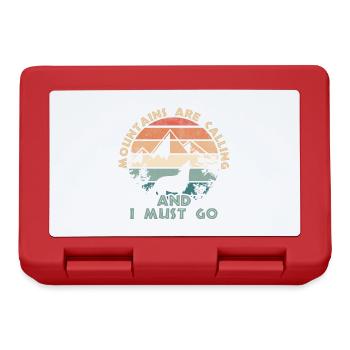 Mountains Are Calling Sunset - Lunchbox - red - Front