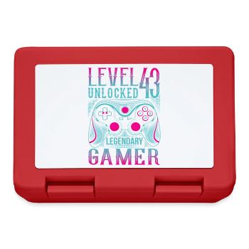 43rd Birthday Level 43 Gamer Gaming Gaming - Lunchbox - red - Front