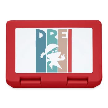 Ninja 3 Jahre Geburtstag Kinder - Brotdose - Rot - Vorne