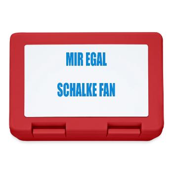 Mir Egal ich bleibe Schalke Fan - Brotdose - Rot - Vorne
