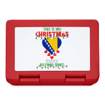 This Is My Christmas Bosnia Flag Pajama - Brotdose - Rot - Vorne
